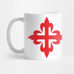 Flowered cross (red) Mug